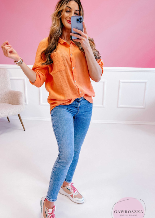Koszula muślinowa - pomarańczowa
